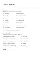 Aperçu - Feuilles d'exercices - Avengers - Endgame (fiches de travail en anglais sur le film) - Page 1