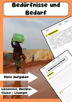 Vorschau - Arbeitsblätter - Bedürfnisse und Bedarf Wirtschaft Klasse 11 - Deckblatt