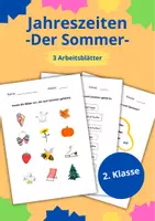 Vorschau - Arbeitsblätter - Der Sommer - 2. Klasse - Sachunterricht - Deckblatt
