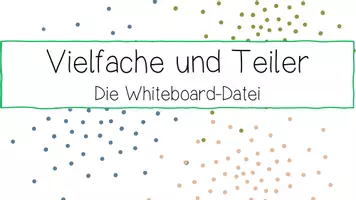 Vorschau - Präsentationen/Tafelbilder - Vielfache und Teiler - Die Whiteboard Datei - Seite 1