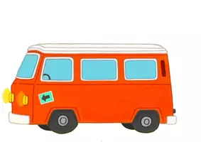 Vorschau - selbst erstellte Cliparts/Grafiken - Tagestransparenz - Bus mit Haltestellen - Seite 1
