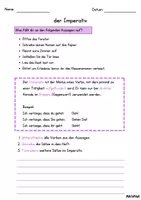 Vorschau - Unterrichtsreihen - der Imperativ - Seite 1