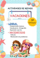 Vista previa - Refuerzo / NEE / Materiales de apoyo - CUADERNO ACTIVIDADES DE VERANO 1º EP - Portada