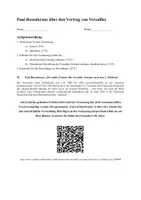 Vorschau - Klassenarbeiten - Klausur Q1 GK Vertrag von Versailles inkl. EWH - Deckblatt