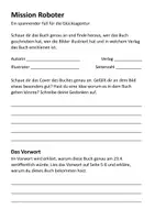Vorschau - Arbeitsblätter - Mission Roboter - Aufgaben - Deckblatt