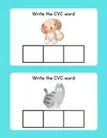 Aperçu - Préparation de séance / Séance complète - English CVC Word Cards +7 fiches d'activités - Page 3
