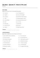 Aperçu - Feuilles d'exercices - Star Wars - Episode VI - Return of the Jedi (fiches de travail en anglais sur le film) - Page 1