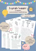 Vorschau - Arbeitsblätter - Logicals Sommer Lesen Grundschule Leseförderung - Deckblatt
