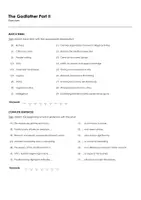 Aperçu - Feuilles d'exercices - The Godfather Part II (fiches de travail en anglais sur le film) - Page 1