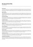 Aperçu - Feuilles d'exercices - The Secret Life of Pets (fiches de travail en anglais sur le film) - Page de couverture