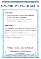 Vorschau - Arbeitsblätter - Arithmetisches Mittel / Modalwert / Spannweite / Median (Arbeitsblätter) - Seite 1
