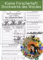 Vorschau - Arbeitsblätter - Forscherheft - Stockwerke des Waldes - Deckblatt