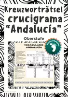 Vorschau - Arbeitsblätter - Andalusien, Andalucía - Kreuzworträtsel zum Vokabeln üben - Deckblatt
