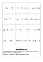 Vorschau - Spiele - Puzzle Dezimalzahlen - Seite 1