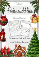 Vorschau - Arbeitsblätter - Ferienrückblick Weihnachtsferien / Rückblick nach den Ferien - Deckblatt