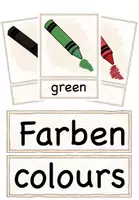 Vorschau - Poster - Flashcards Bildkarten Farben/Colours für Englisch + DaZ - Deckblatt