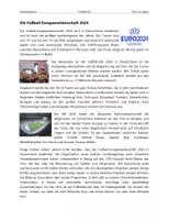Vorschau - Arbeitsblätter - Fußball EM 2024 – Text mit Fragen - Deckblatt