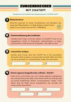Vorschau - Arbeitsblätter - Künstliche Intelligenz "KI" - Zungenbrecher mit ChatGPT - Seite 1