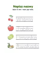 zapowiedź - Owocowe przygody: rozpoznawanie i pisanie owoców 🍍 - strona 2