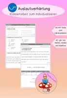 Vorschau - Klassenarbeiten - Klassenarbeit Auslautverhärtung/Verlängern - mit PPT zum Anpassen - Deckblatt