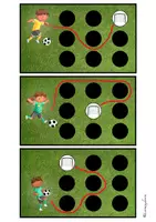 Vorschau - Aufgabenkarten - Grafomotorik und visuelle Wahrnehmung in der Sandwanne (Fußball) - Seite 2