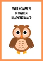 Vorschau - Anderer Materialtyp - Klassenzimmertürschild (Eule) - Seite 1