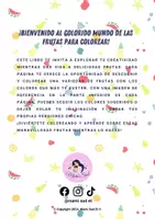 Vista previa - Hojas de trabajo - Coloreo las Frutas - página 1