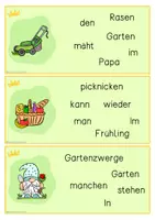 Vorschau - Bildkarten - Schüttelsätze Frühling, Sätze bilden, Karteikarten - Seite 3