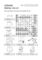 Vorschau - Arbeitsblätter - 2 x Suchsel - Wörter mit ch schreiben / Buchstabengitter - Seite 2
