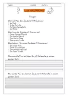 Vorschau - Arbeitsblätter - Leseverständnis 2. Klasse "Max und der Zauberer" - Seite 1