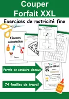 Aperçu - Feuilles d'exercices - Forfait XXL - permis de conduire ciseaux motricité fine 1, permis de conduire classe ciseaux - Page de couverture