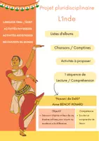 Aperçu - Préparation de séance / Séance complète - Projet interdisciplinaire sur l'Inde - Page de couverture