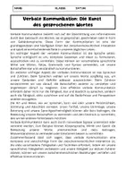 Vorschau - Text - Verbale Kommunikation: Sprache, Sprechen und Zuhören - Seite 1