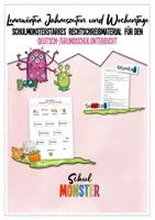 Vorschau - Arbeitsblätter - Schulmonsterstarke Lernwörter: Jahreszeiten und Wochentage - Deckblatt