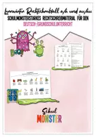 Vorschau - Arbeitsblätter - Schulmonsterstarke Lernwörter: Rechtschreibfall a/ä und au/äu - Deckblatt