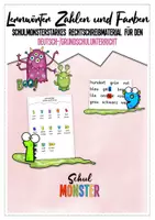 Vorschau - Arbeitsblätter - Schulmonsterstarke Lernwörter: Zahlen und Farben - Deckblatt