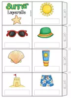 Vorschau - Arbeitsblätter - Englisch Summer Vocabulary Wheel & Leporello - Seite 1