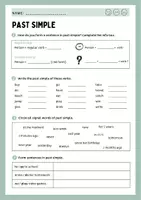 Vorschau - Arbeitsblätter - Past Simple - Worksheets - Seite 1