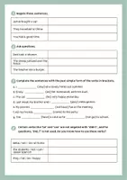 Vorschau - Arbeitsblätter - Past Simple - Worksheets - Seite 2