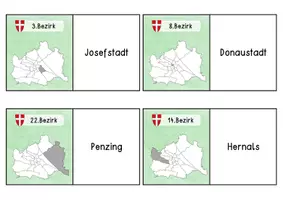 Vorschau - Stationenlernen - Wien - Domino Bezirke erkennen und zuordnen - Seite 2