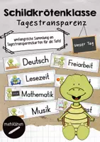 Vorschau - Bildkarten - Tagestransparenz | Schildkrötenklasse - Deckblatt