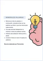 Vista previa - Hojas de trabajo - MEMORIA DE PALABRAS (listas) - Portada