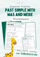 Vorschau - Arbeitsblätter - Past Simple: WAS and WERE - Worksheets - Deckblatt