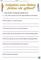 Vorschau - Arbeitsblätter - Dialog "Wollen wir grillen?" DaZ / DaF / Deutsch - Seite 3