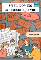 Vorschau - Spiele - Fachbegriffe LYRIK Teil 3 - Merkblatt & Domino für die Oberstufe - Abiturvorbereitung - Deckblatt