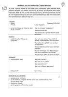 Vorschau - Arbeitsblätter - Merkblatt Einen Tagebucheintrag verfassen - Deckblatt