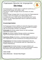 Vorschau - Arbeitsblätter - Die Inkas - Fingerpuppen - Alltag in der Vergangenheit - Seite 1