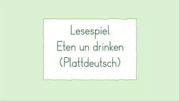 Vorschau - Spiele - Lesespiel Eten un drinken (Plattdeutsch) - Deckblatt