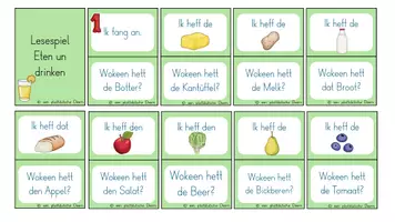 Vorschau - Spiele - Lesespiel Eten un drinken (Plattdeutsch) - Seite 1