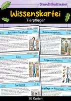 Vorschau - Stationenlernen - Tierpfleger - Wissenskartei - Berufe - Deckblatt